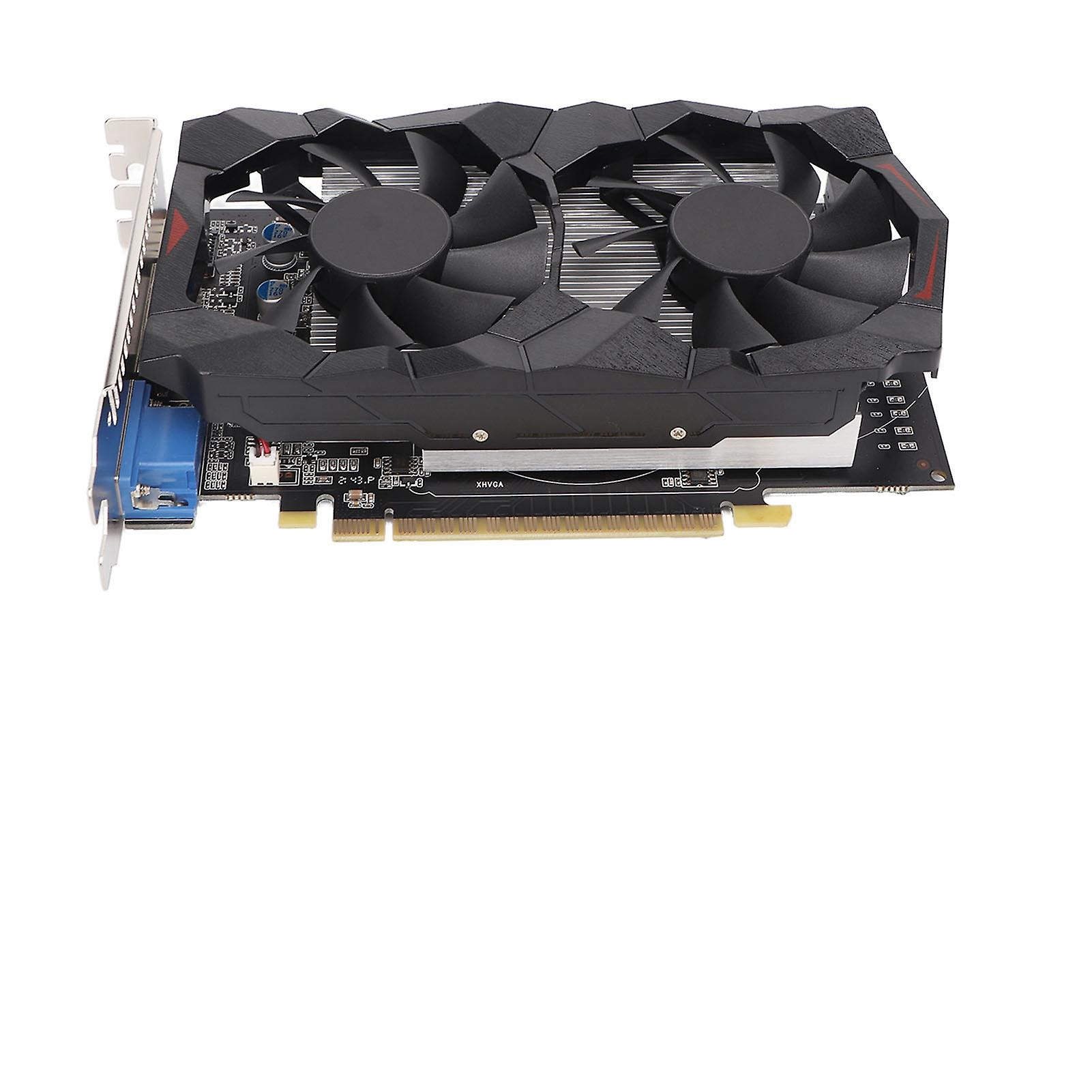 Carte graphique double ventilateur 128 bits, dissipation thermique, 3 ports de sortie, carte graphique de jeu pour ordinateur PC GTX750 2 Go GDDR5