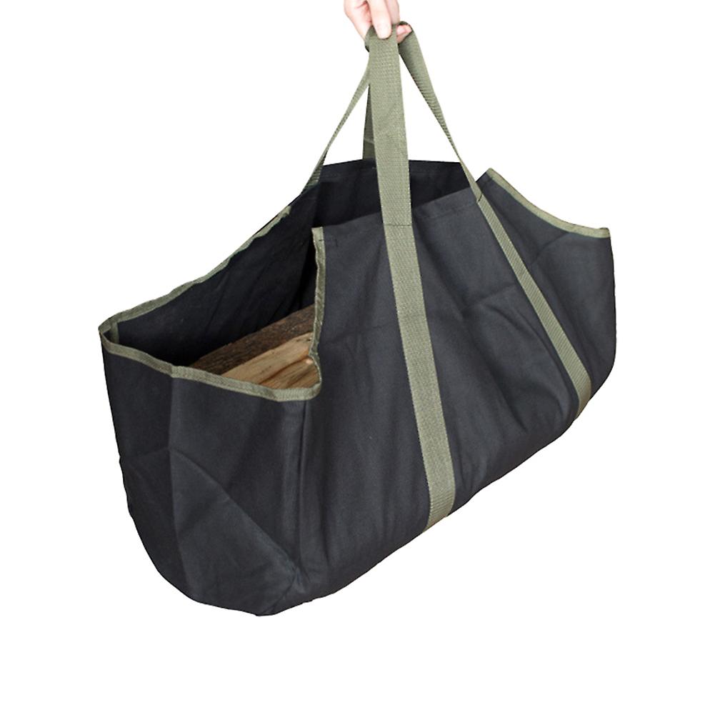 Tela Legna da ardere Log Tote Bag Storage Package Carriers per Camino Birchwood Verde militare
