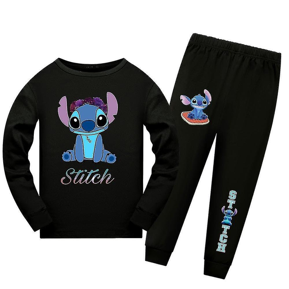 Barn Pojkar Flickor Lilo Stitch Pyjamas Långärmad T-shirt Byxor Nattkläder Pjs Set Pyjamas Outfits Ålder 