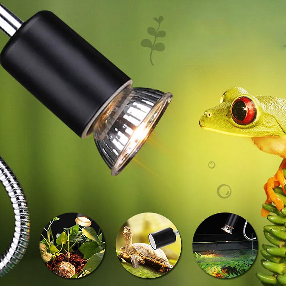 360 Degrees Rotating Adjustable Temperature Tortoise Lizard Fish Reptile Heat Lamps Base Clip Clamp Holder Lighting StandUK Plug 220V