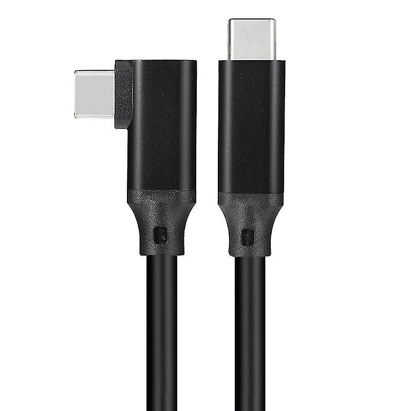 2pack Oculus Quest 2 Link-kabel, usb C til C-kabel for koblingsservice og lading, høyhastighets dataoverføring, hurtigladerledning 90 graders vinklet type C, com