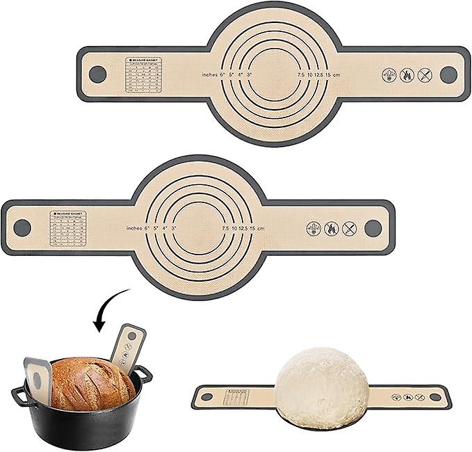 Non-Stick Baking Dutch Pot Mat with Long Handle High Temperature Resistant Pot Mat for Transferring Dough
