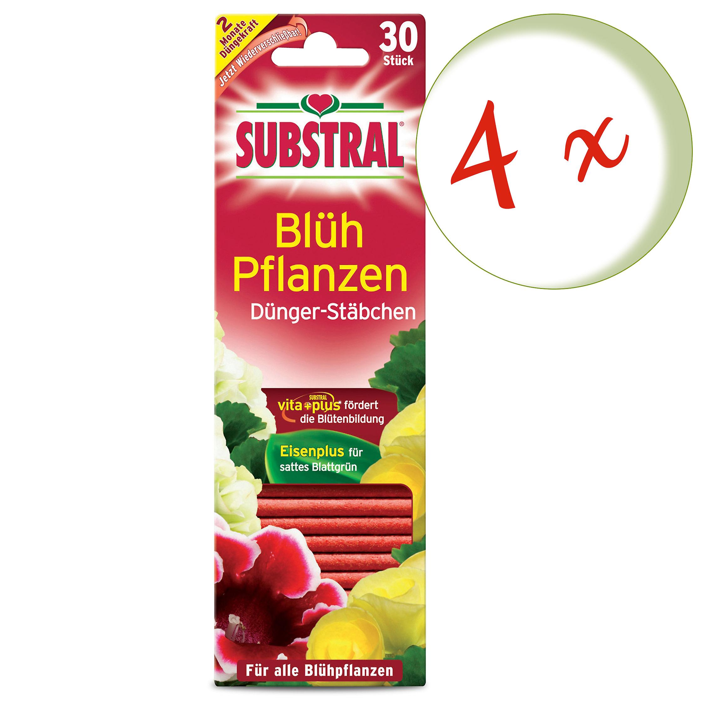 4 x צמחים פורחים SUBSTRAL® מקלות דשן, 30 חתיכות