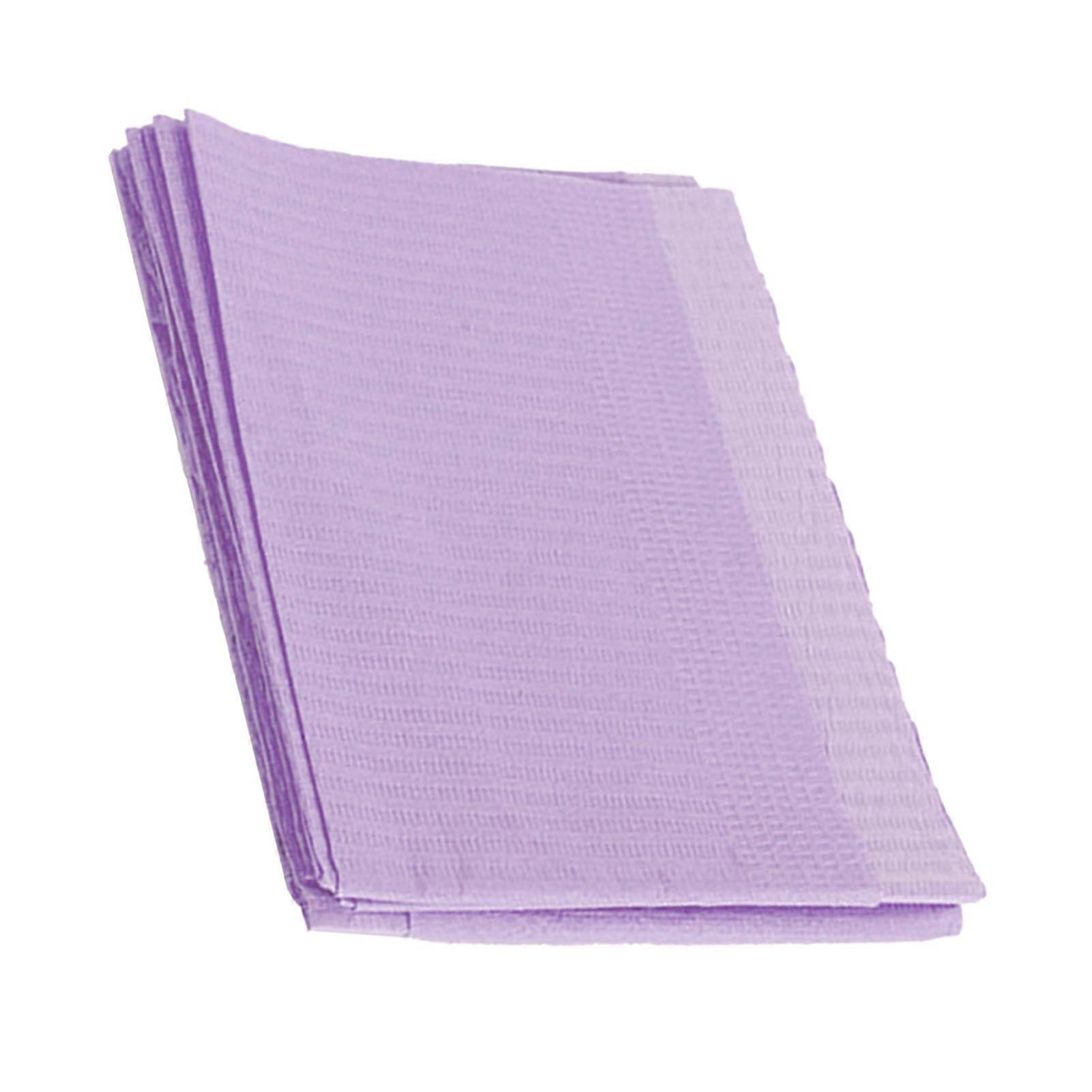 125pcs Jednorazowe śliniaki dentystyczne Szczelne paznokcie Piękno Jednorazowe dentystyczne arkusze zaopatrzeniowe Fioletowy
