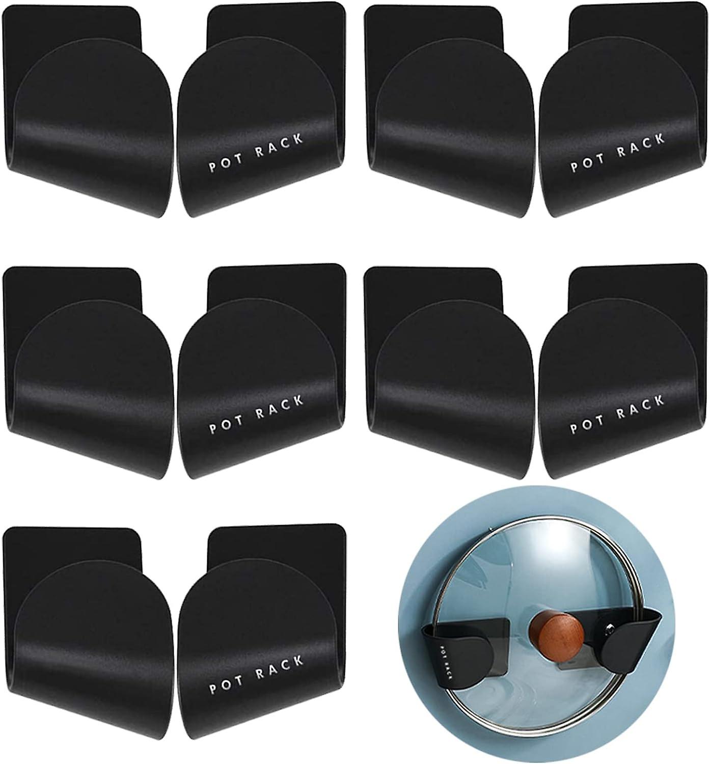 5Pair Pot Lid Holder Wall Mounted Self Adhesive Lid Holder Kitchen Storage Lid Holder Pot Lid Holder Wall Mount Lid Holder for Home Kitchen Utensils B