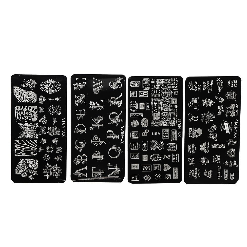 Nail Stamping Stencils,Nail Printing Stencil Template,Manicure Tool 13-16