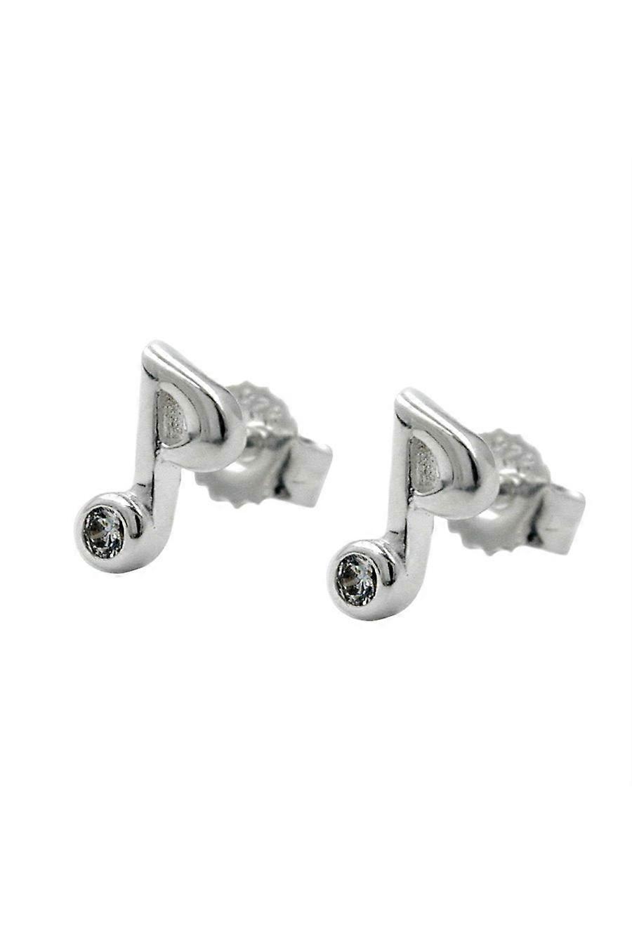 Stud Earrings Quaver Note Silver 925 - Gl91648