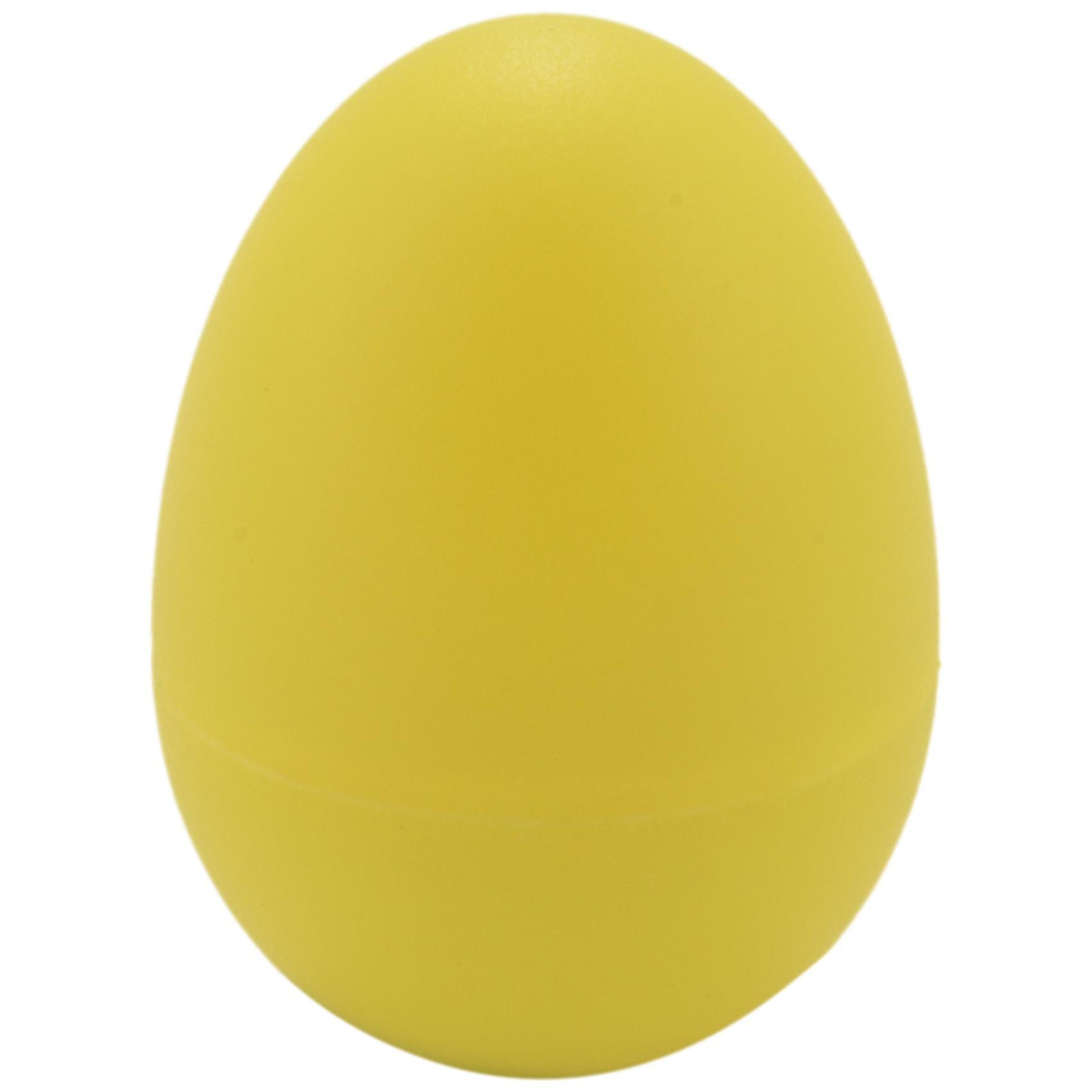 1 Pair Plastic Percussion Musical Egg Maracas Shakers Yellow