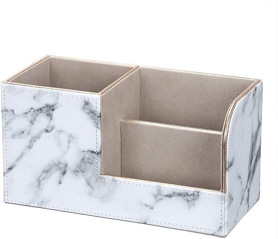 Pencil holder (Gold Border & White Marble)