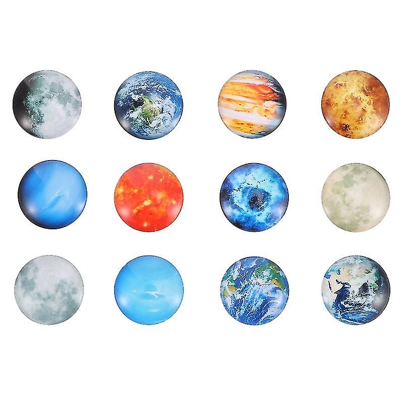 12pcs Gemstone Glass Stickers