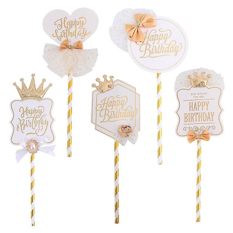 5pcs Birthday Cake Picks