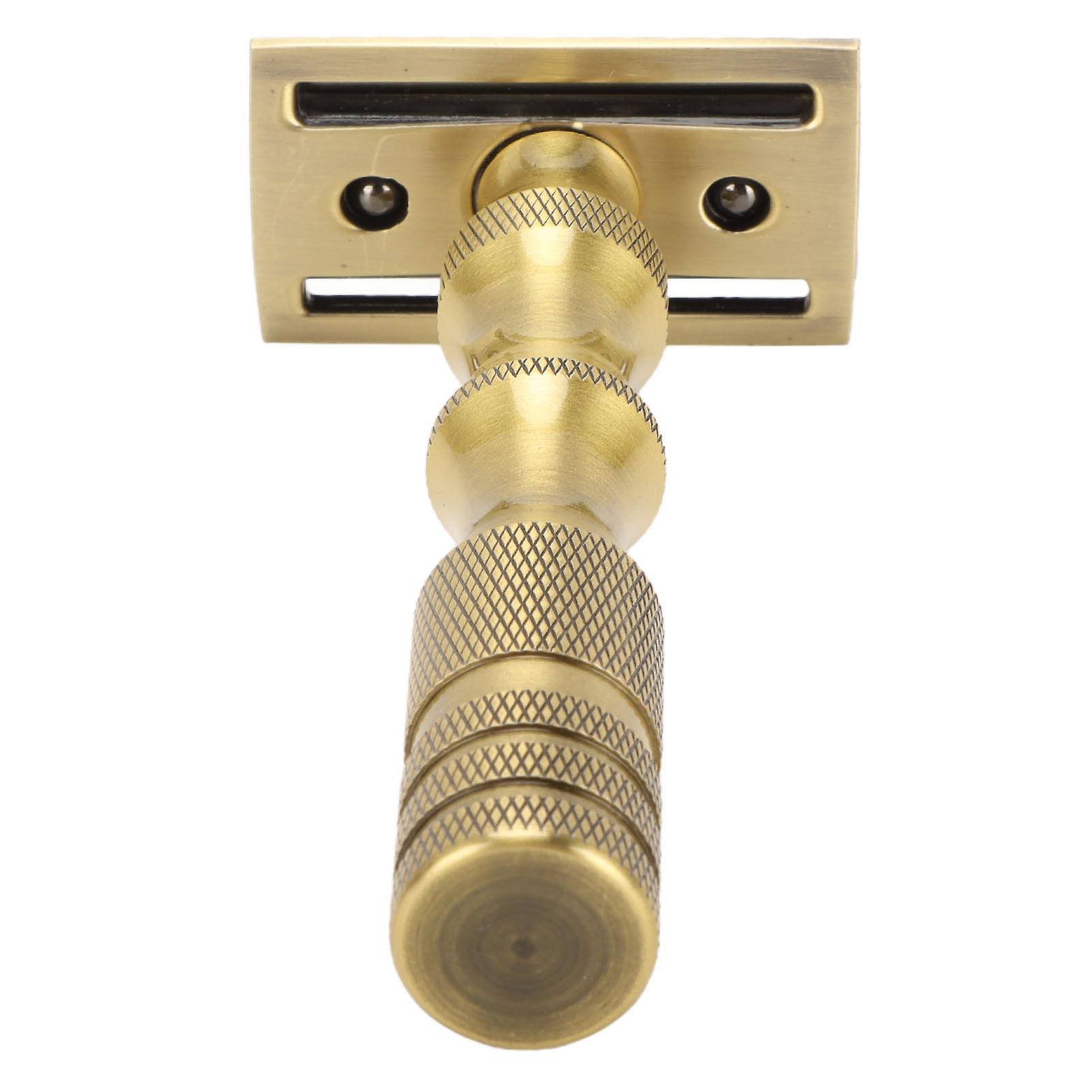 Manual Beard Trimmer Double Edge Replaceable Blades Prevent Slip Safe Men Beard Trimming Tool for Home Travel 