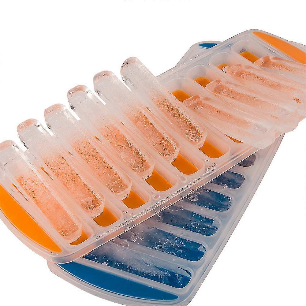 Long 10-grid Thumb Ice Tray Creative Rectangular Columnar Soft Bottom Diy Ice Mold