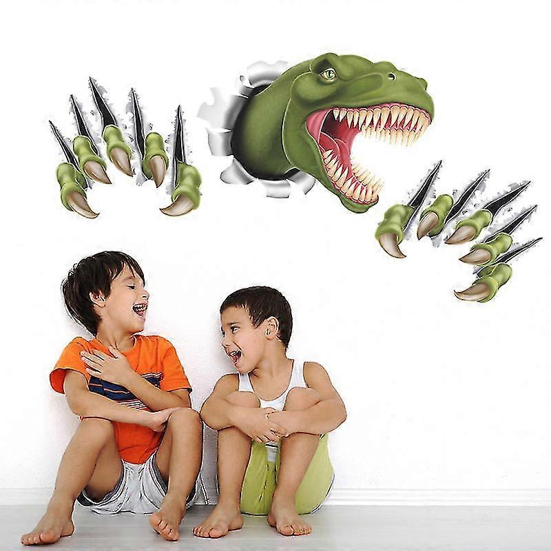 Stickers Muraux Dinosaures 3D Autocollants Muraux Mural Stickers pour Chambre Salon Mur TV