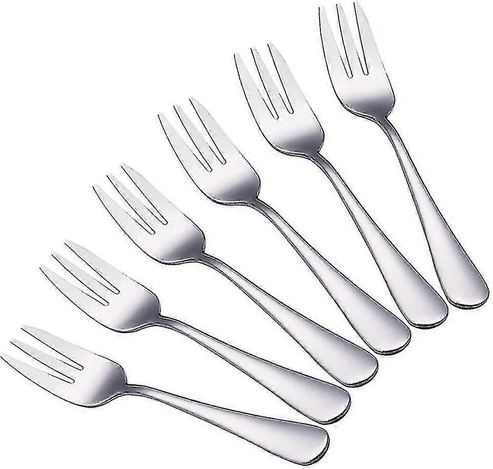 Dessert Forks, 6 Pieces Stainless Steel Dessert Forks, Cake Forks, Salad Fork