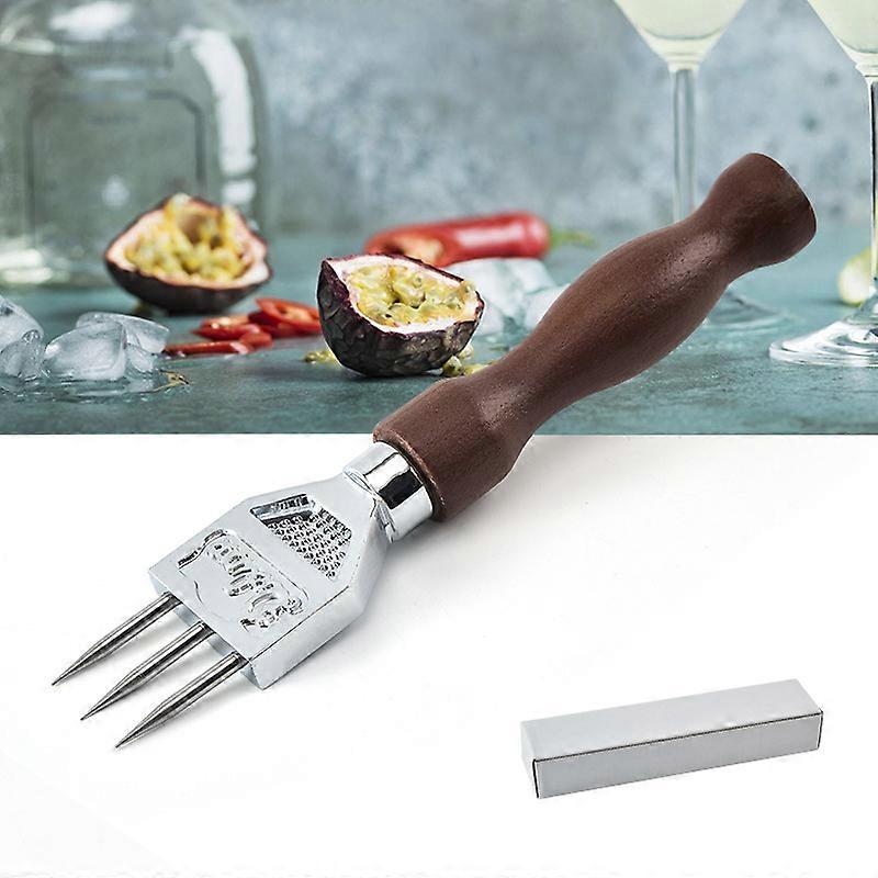 Ice Pick, Stainless Steel Ice Crusher with Wood Handle Oxidation Resistant Ice Chisel Removal Pick Crushed Ice Tool
