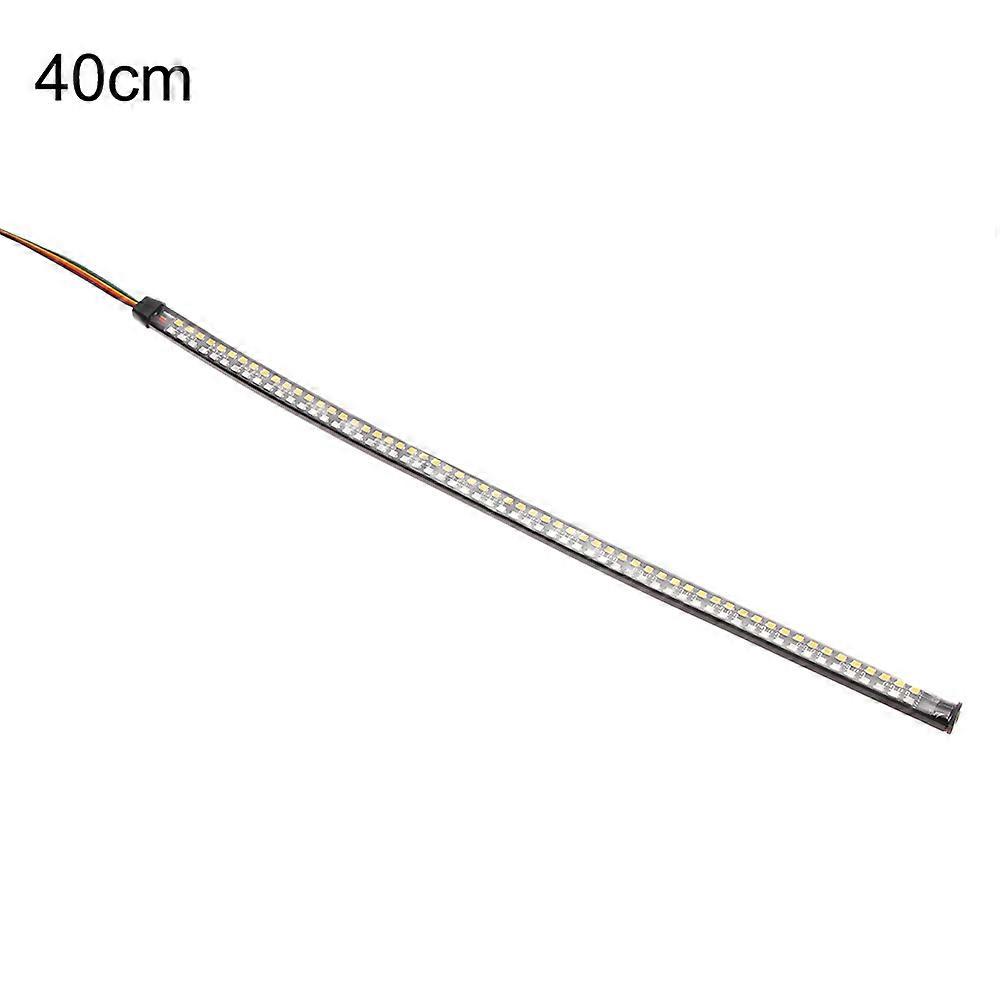 Hot 20/40cm Uinversal Motorcycle Tail Light Drl Flowing Turn Signal Flashing Brake Stop Lamp Flexible Led Strip License Plate