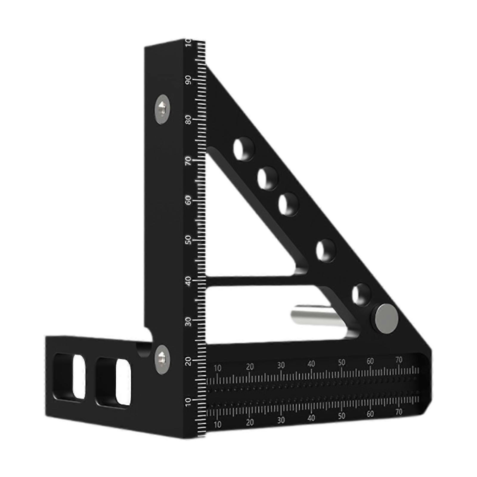 3D Multi Angle Measuring Ruler Sturdy Square Ruler Protractor for Craftsmen Inch