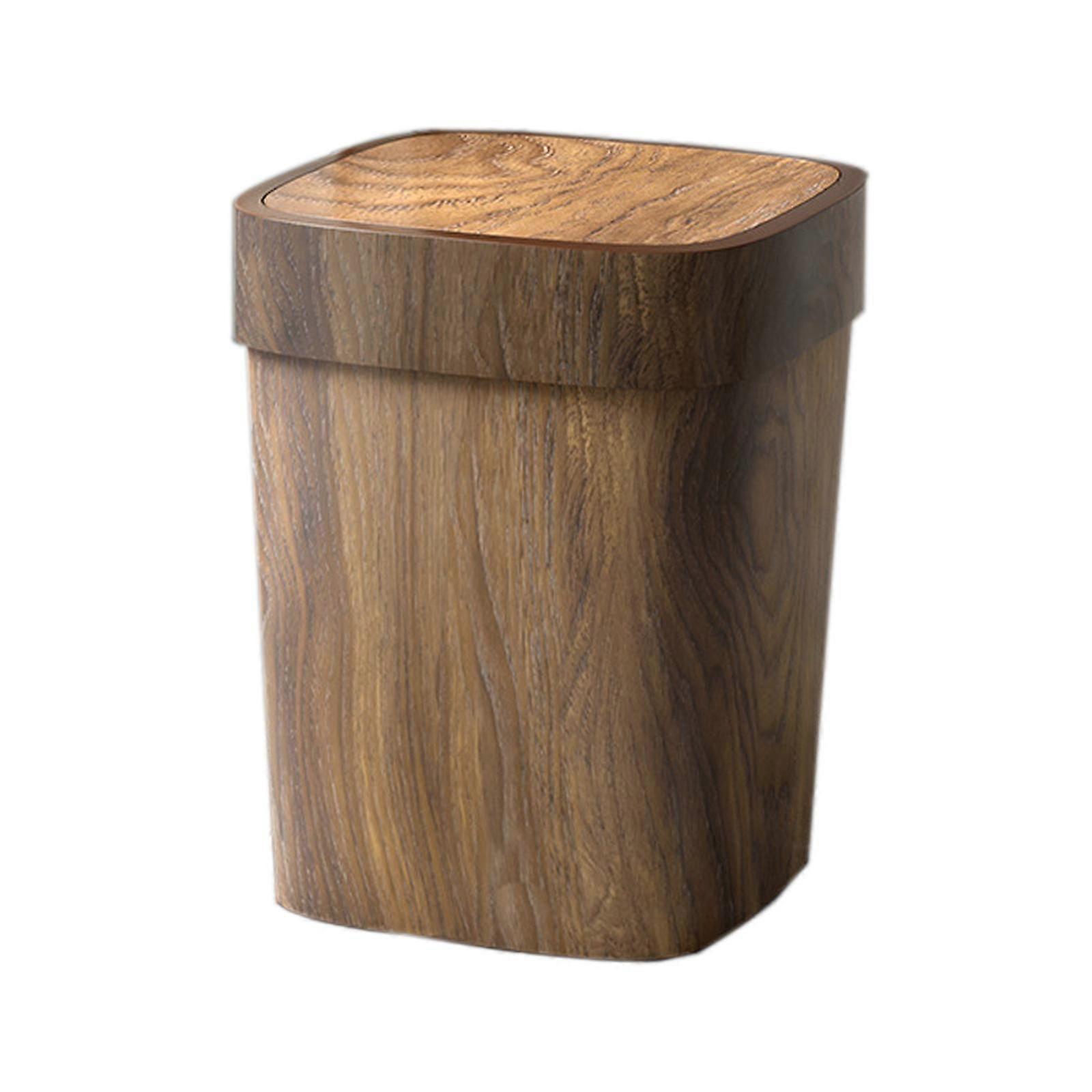 Trash Can with Lid Compact Rectangular Trash Bin for Home Study Room Kitchen S