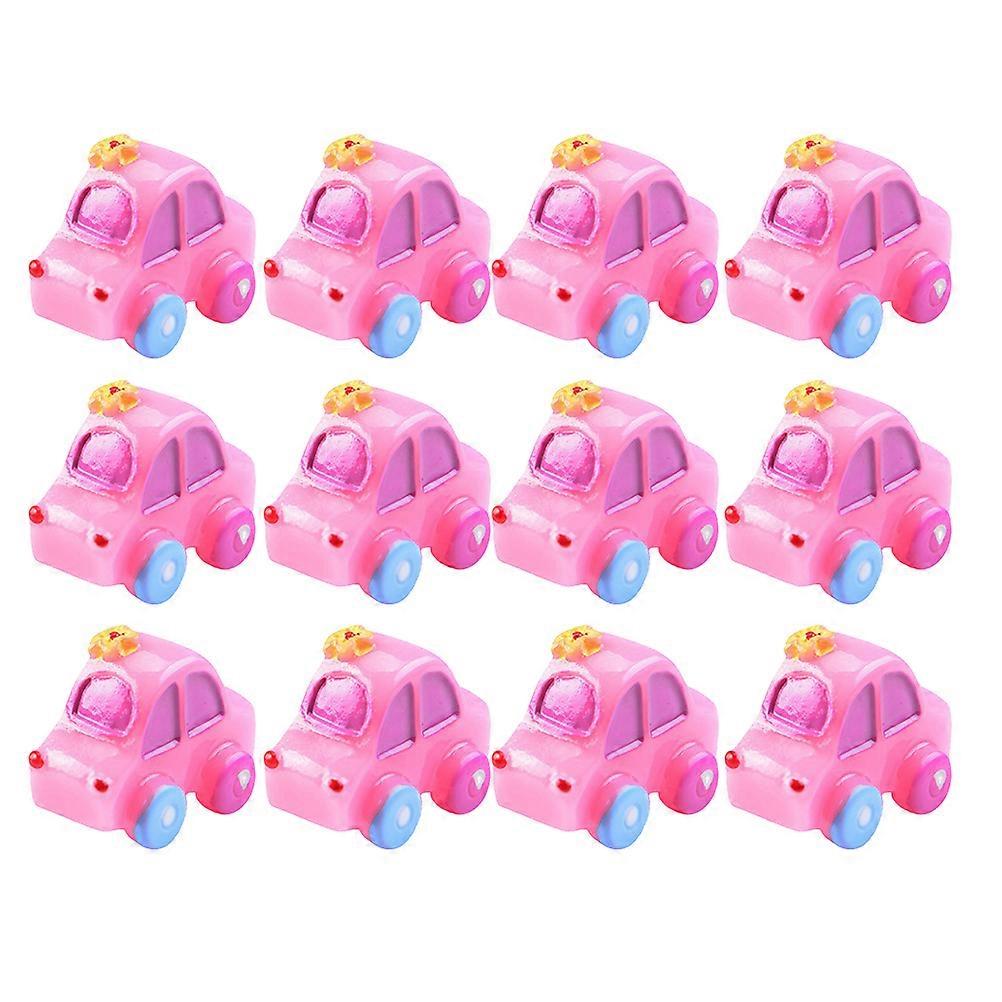 12pcs Mini Car Models Resin Dollhouse Car Model Micro Landscaping Car Ornaments