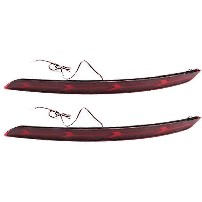 Fluid Style LED Bumper Reflector Tail Lights for 2016 2017 2018 Brake Lights Turn Signal Lights Red