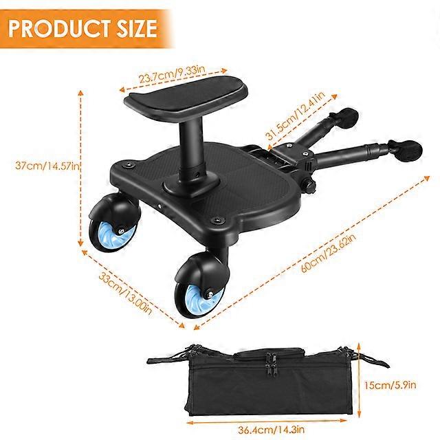 Universal Stroller Pedal Adapter Pushchair Step Board Accessories Baby Prams Auxiliary Trailer Footrest Twins Scooter Hitchhiker