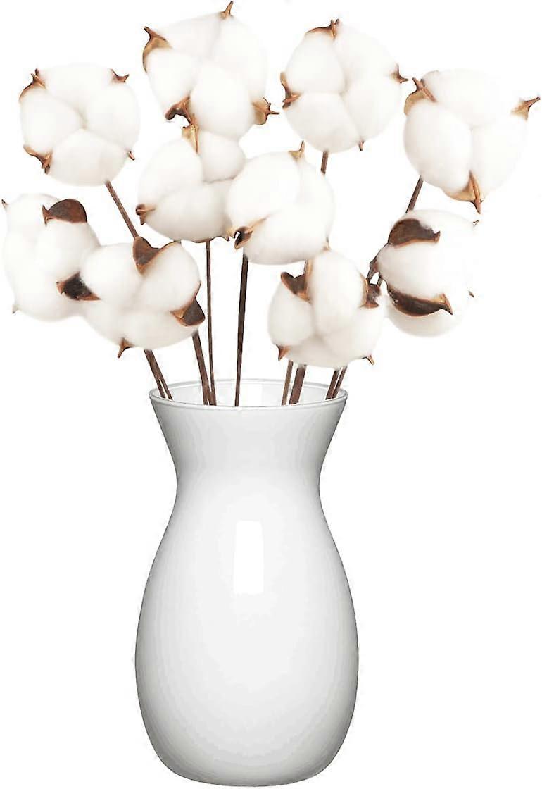 2025,10 Pacote de Flores de Algodão Natural Flores Secas Haste de Algodão Flor Natural Ramos de Algodão Falso Falso