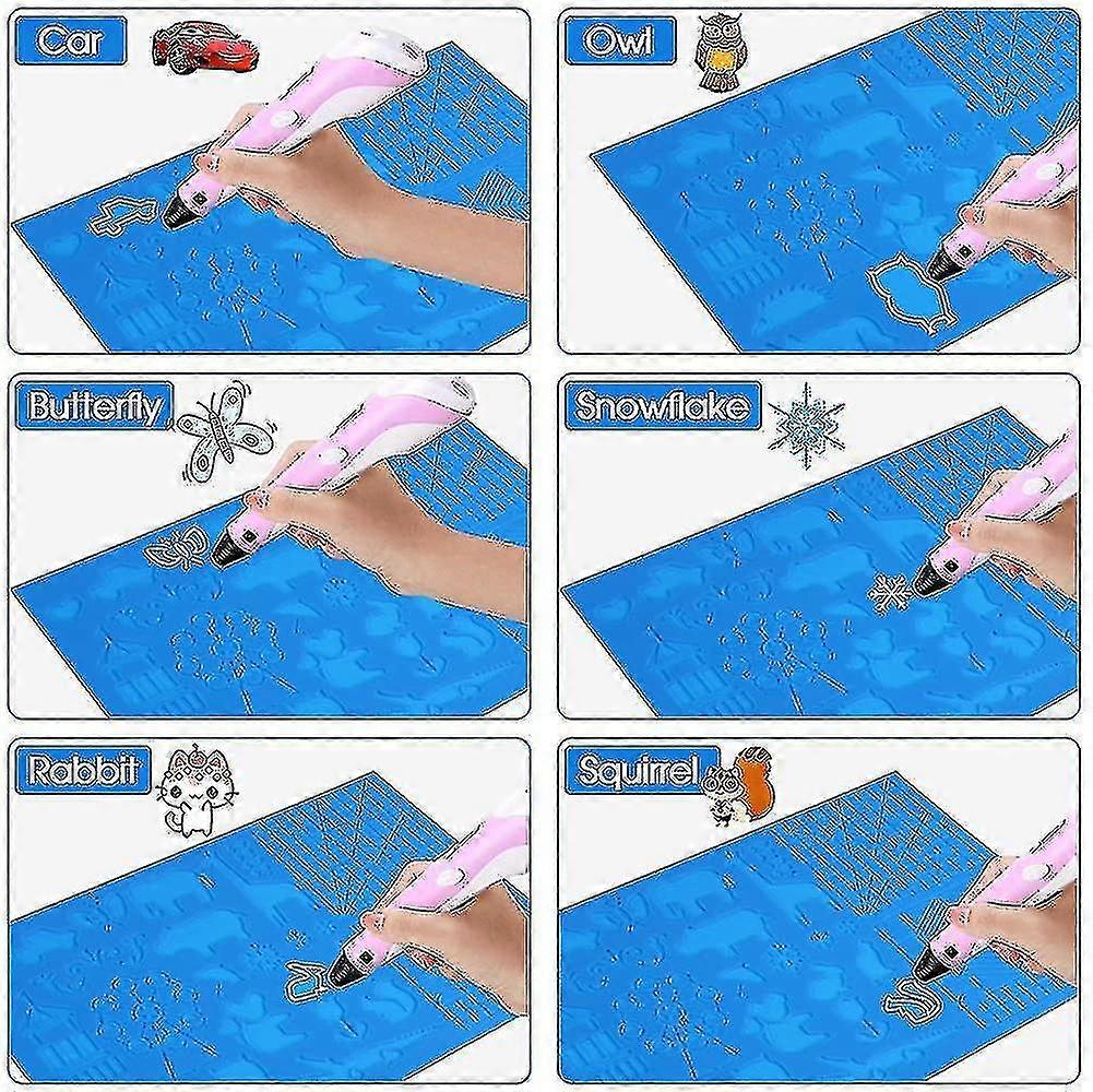 3d Printing Pen Silicone Design Mat With Basic Template And Patterns 3d Pen