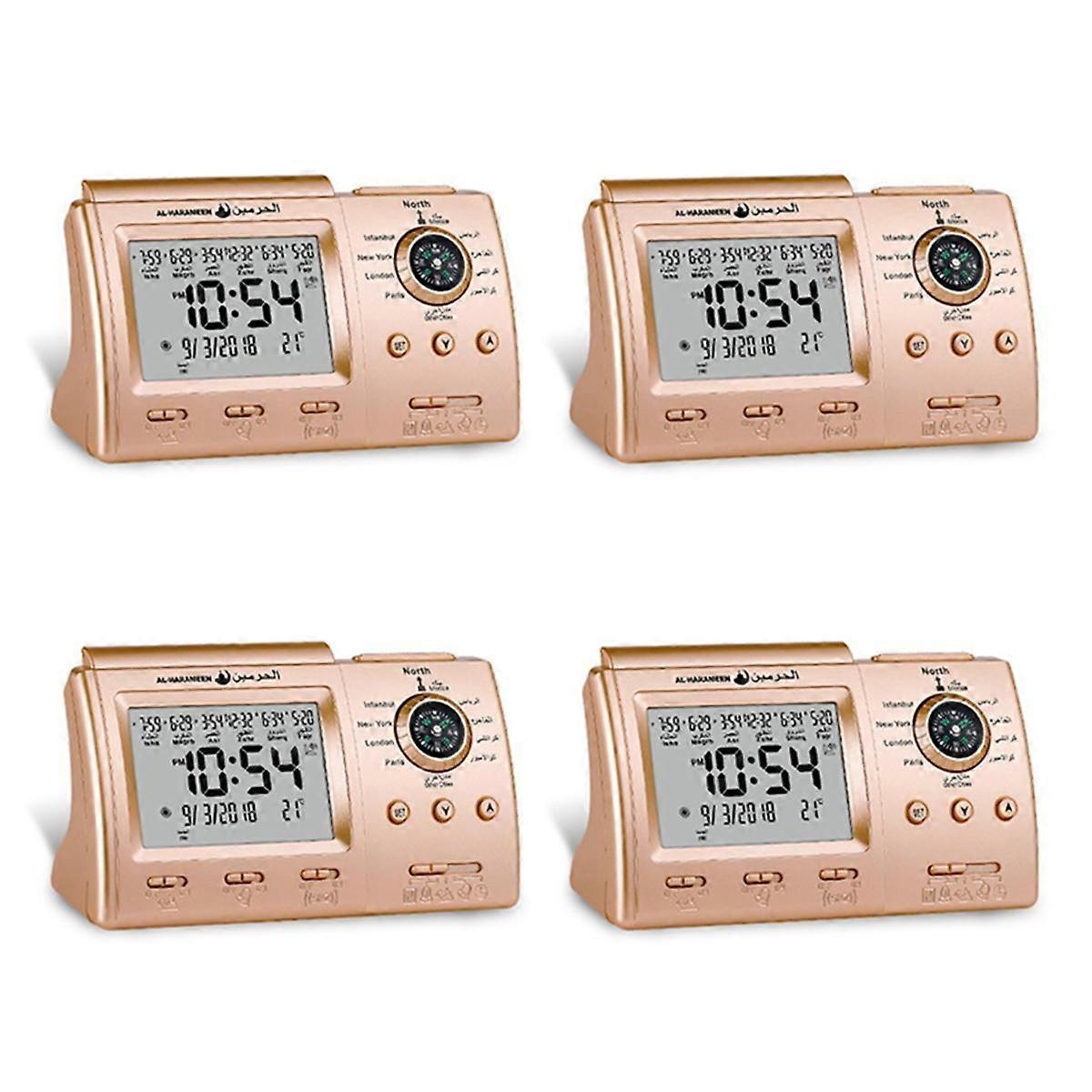 4X Automatic Digital Clock Islamic Azan Muslim Prayer Alarm Azan Clock for Desktop Table Clock Home