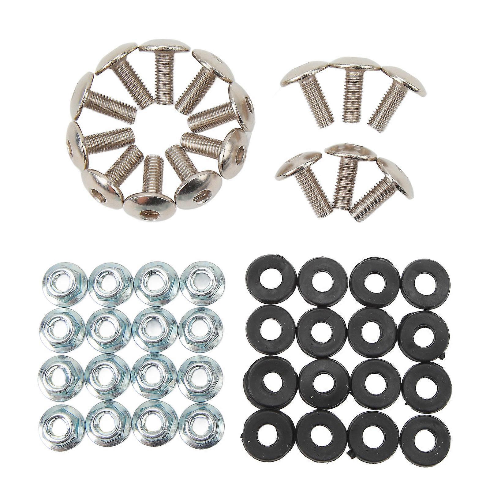 16 مجموعة Mudguard بولت غسالة الجوز برغي كيت M6 طقم تثبيت الموضوع ل 50cc 70cc 90cc 110cc 125cc ATV رباعية 4 ويلر