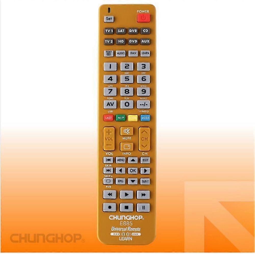 New 8 in 1 universal remote control controller for tv cbl sat vcr dvd amp chunghop e885
