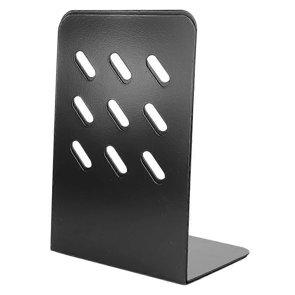 1Pair Simple Style Black Book Stand Metal Bookends for School Home Table Decor(9 Lattice)