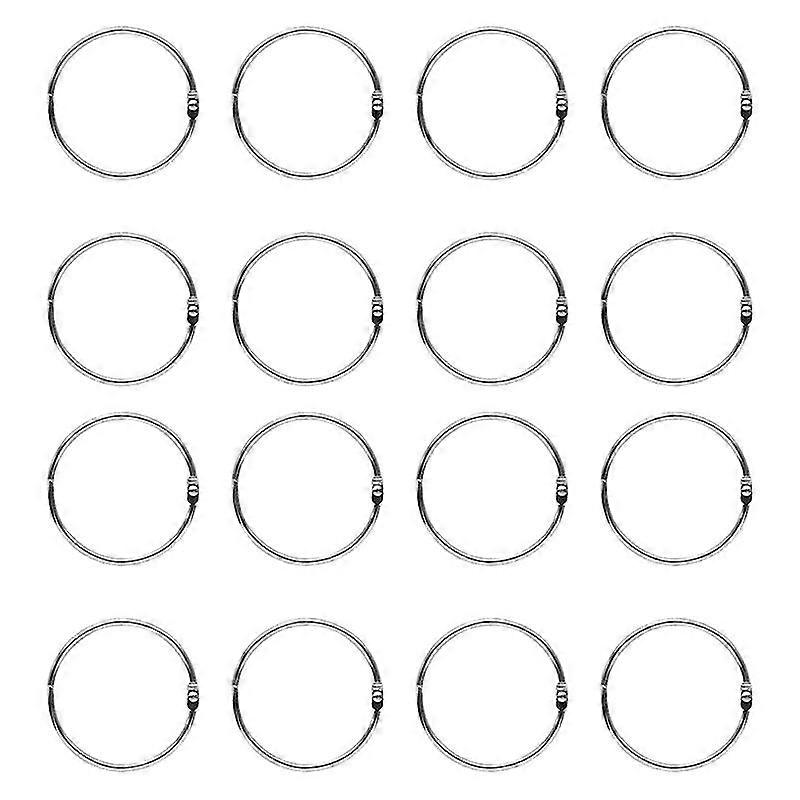 1 Set 20 Pcs 3cm Binder Rings Loose Leaf Book File Rings Diy Photo Book Rings Key Rings (Silver)