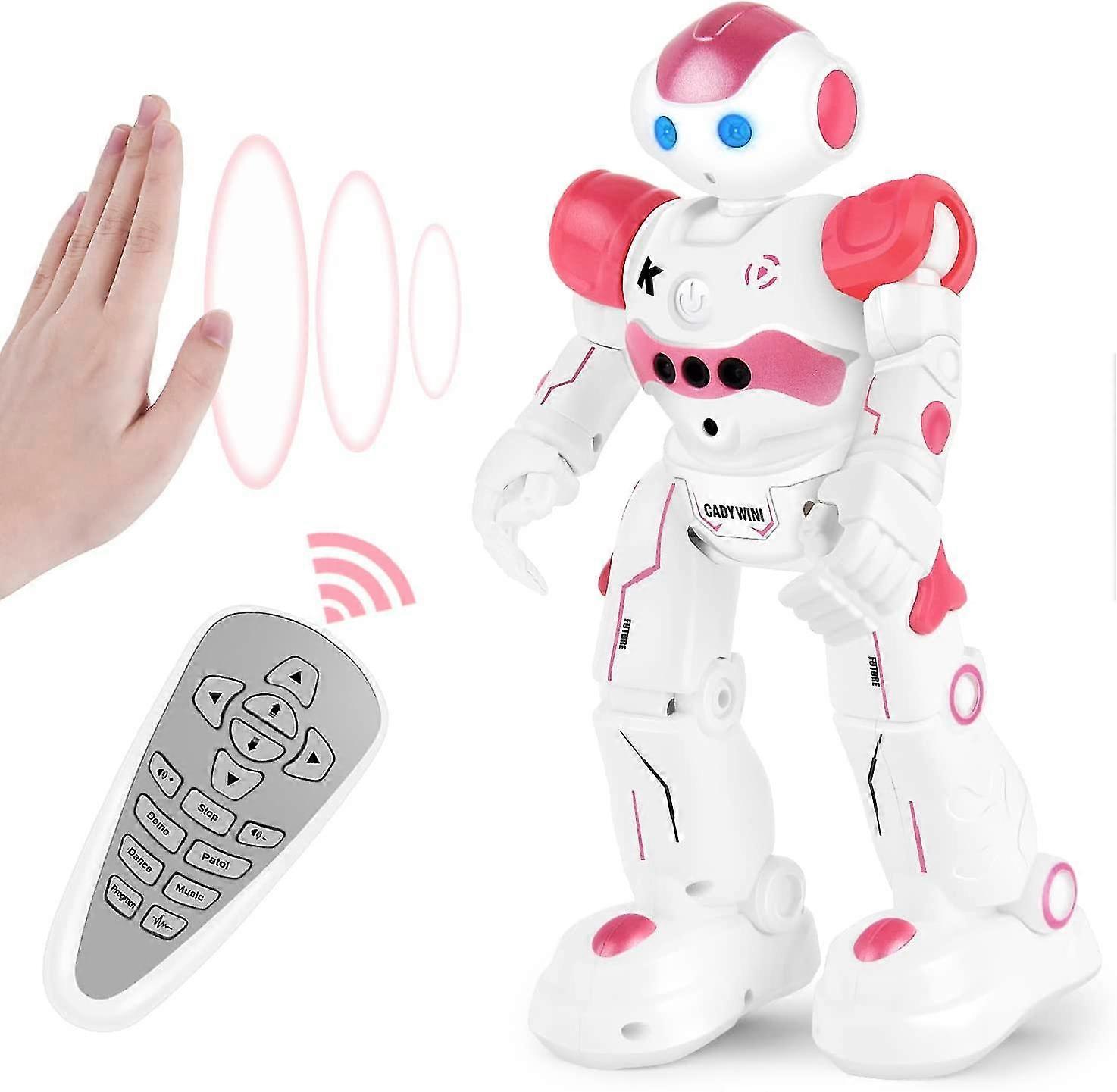 Rc Robot Toy, Remote Control Robot Gesture Sensing Programmable Smart Robot For Kids Age 3 4 5 6 7 8 12 Year Old Girls Boys Xmas Gifts Present 2colors