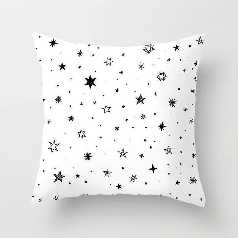 Black and White Geometric Decorative Pillowcase Polyester Pillowcase Striped Geometric Pillowcase Suitable for Sofa Design 241jpjcjh