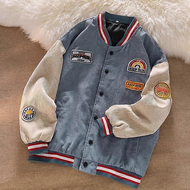 Erkekler Beyzbol Ceketler İlkbahar Sonbahar Yeni İşlemeli Harfler Kadife Gevşek Ceket Eşofman Harajuku Retro Üniforma Erkek Giyim