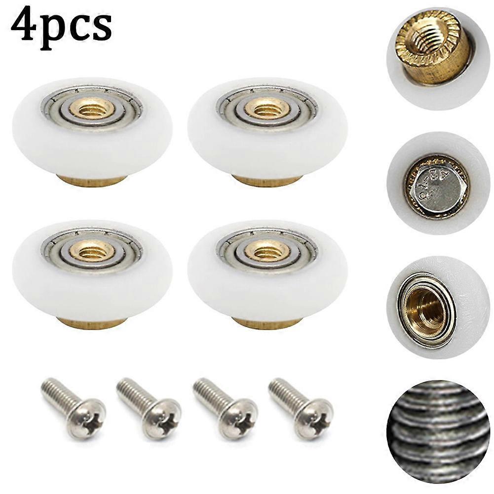 4PCS Shower Door Rollers – 19mm/23mm/25mm/27mm Diameter, Ultra-Quiet Sliding Door Wheels | For Glass Shower Doors 4-6mm Thick - View #10