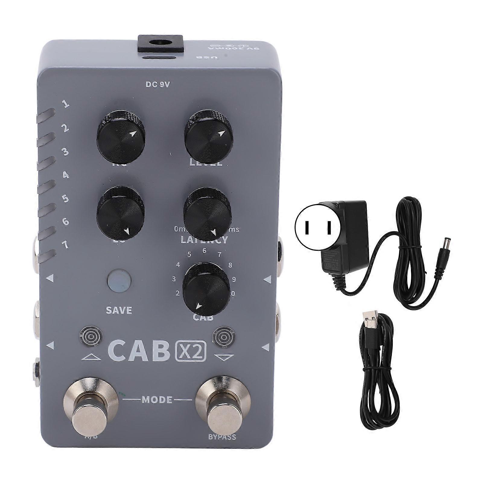 Stereo Cabinet Simulation Pedal IR Loading 2 Footswitch 2048 Sample Length Effector 100240VUS Plug