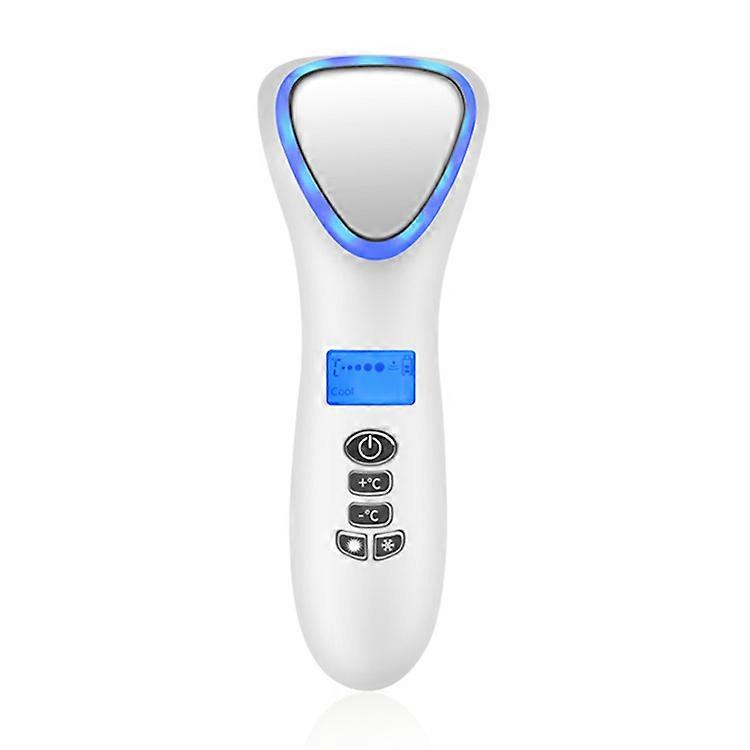 Multifunctional facial device hot and cold beauty instrument white