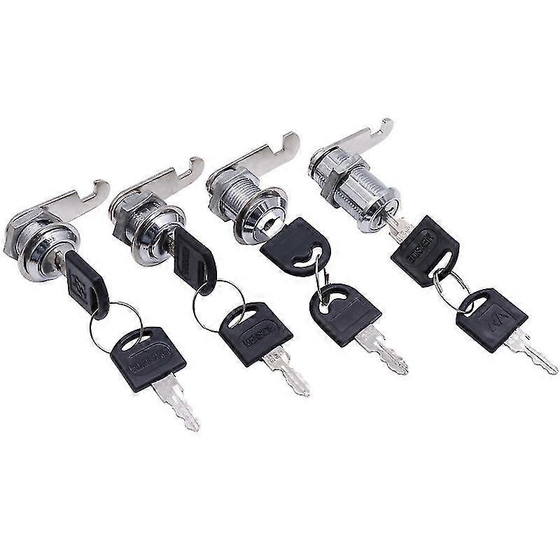 Cam Lock 25mm Keyed Alike Cabinet Lock Cabinet Drawer Cam Lock With Keys Security Cam Lock For Door Cabinet Mailbox Lockers(color:silver)(4pcs )