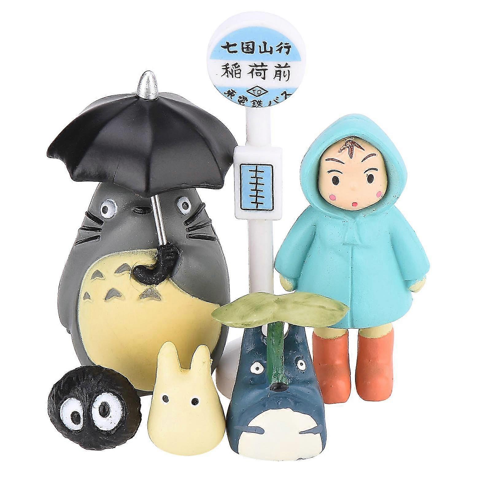 6pcs マイネイバー トトロフィギュア 宮崎駿 アニメバスステーション フィギュアギフトキッド