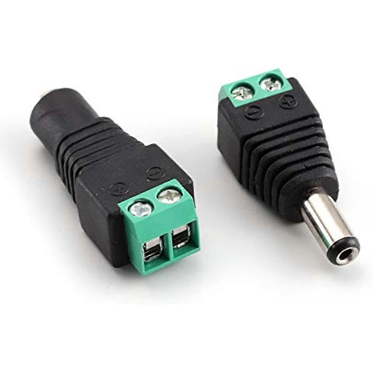 10 Pairs Jack Plug Adapter Socket Connector DC Power Supply Plug Adapter Socket Coupling Barrel Connector