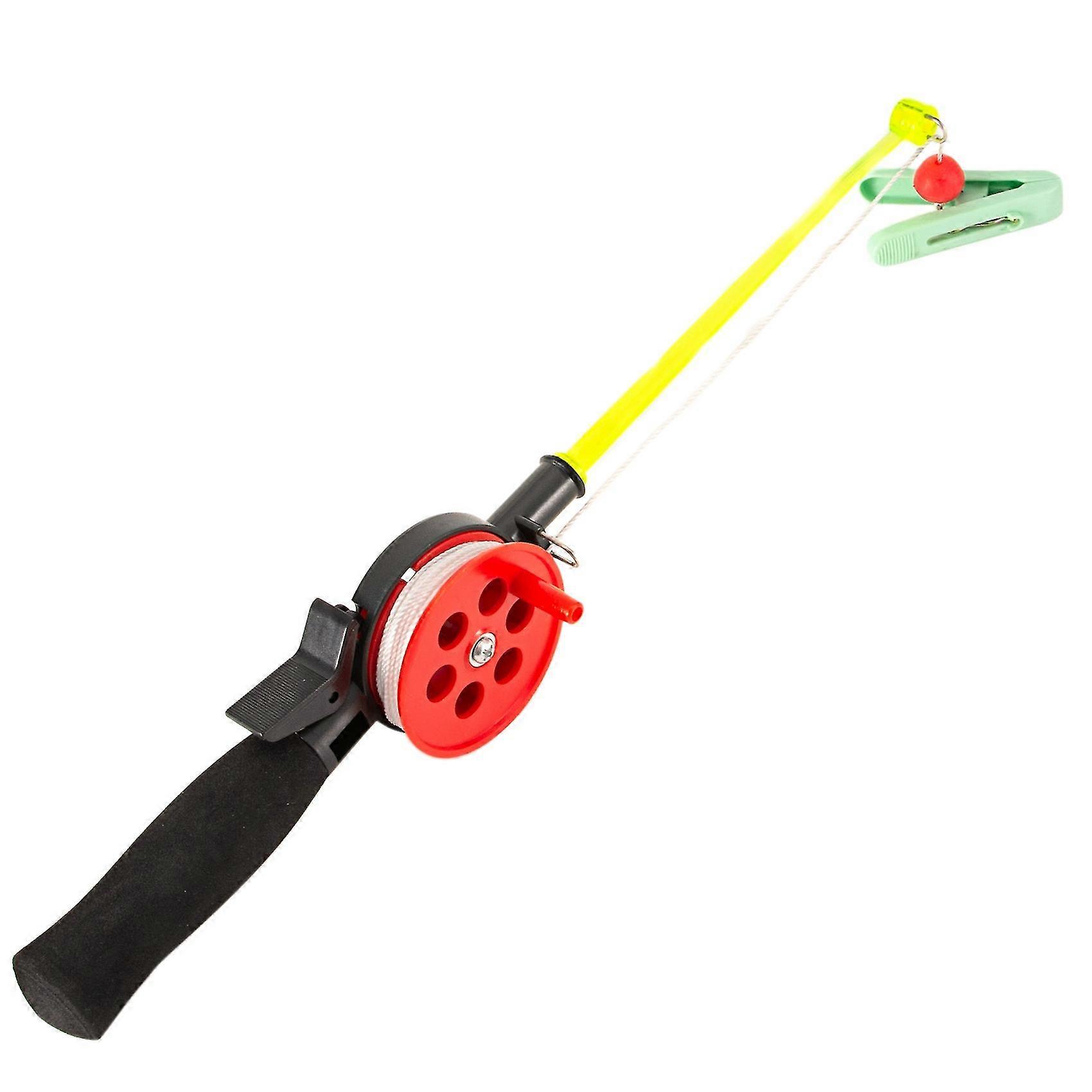 Light Plastic Lobster Rod Childs Childrens Crab Rod & Line Peg No Hooks Sea Fishing Set Mini Fish L