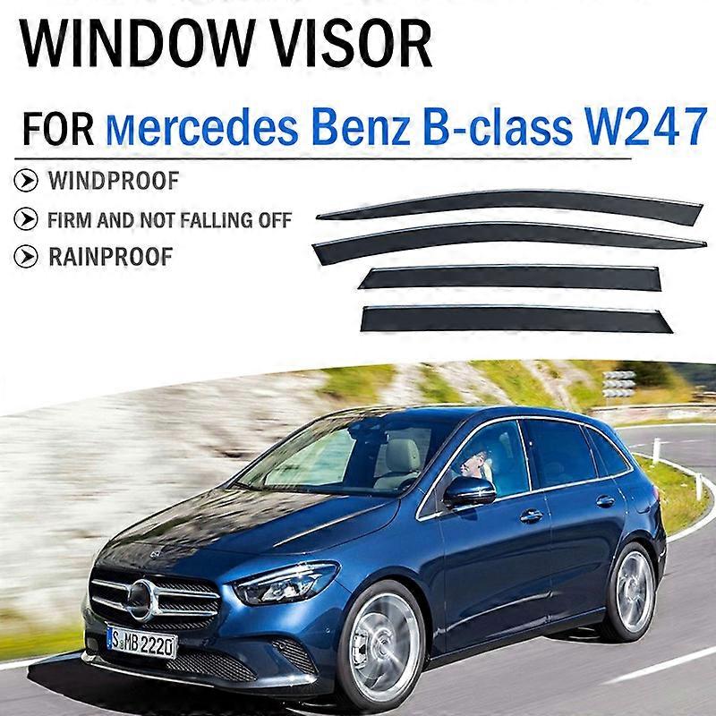 FOR Mercedes Benz B class W247 2020-2023 Window Visor Deflector Visors Shade Sun Rain Guard Smoke Cover Shield Awning Trim