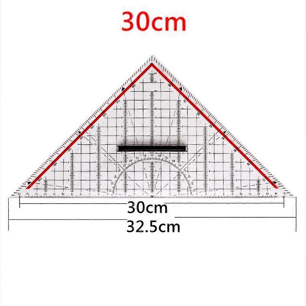 30CM Drawing Triangle Ruler Multi-Function Drawing Ruler with Handle ...