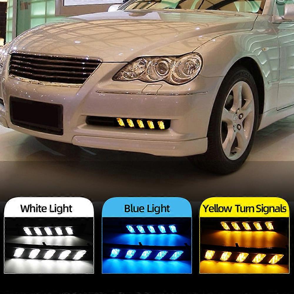 Car Flashing 2Pcs DRL Daytime Running Light For Toyota MARK X REIZ 2004 2005 2006 2007 2008 2009 LED Fog Lamp