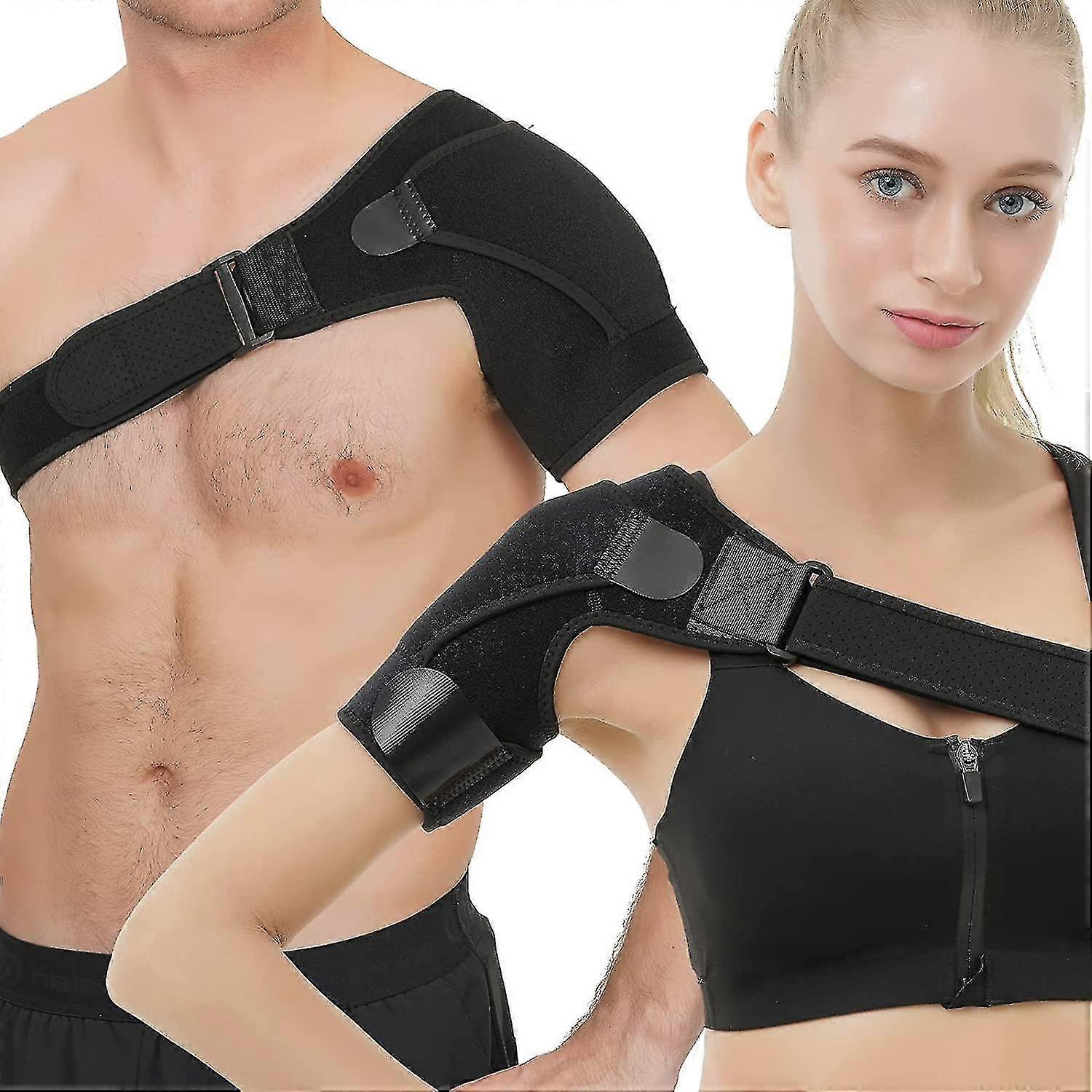 Shoulder Brace For Women And Men , Pain Relief Support Compression Torn Joint Tendonitis Bursitis Stability Strap Dislocated Subluxation Neck Stabiliz