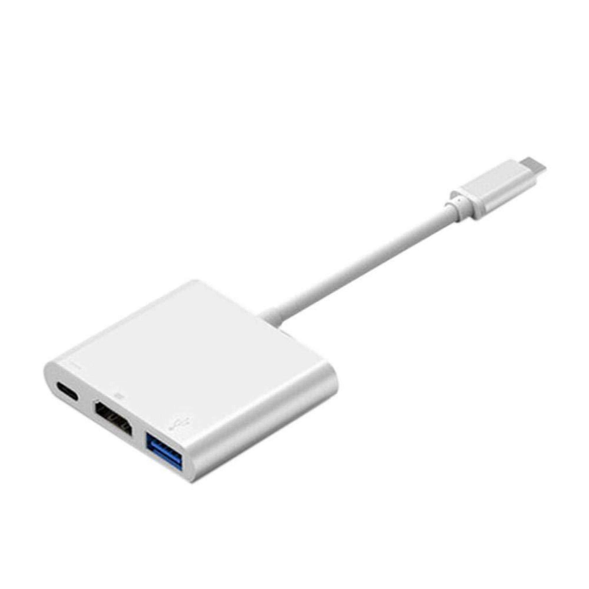 USB 3.1 טיפוסי ל HDMI USB 3.0 USB-C 3 - כניסה - 1 מתאם מרובה יציאות AV Multi PortB2