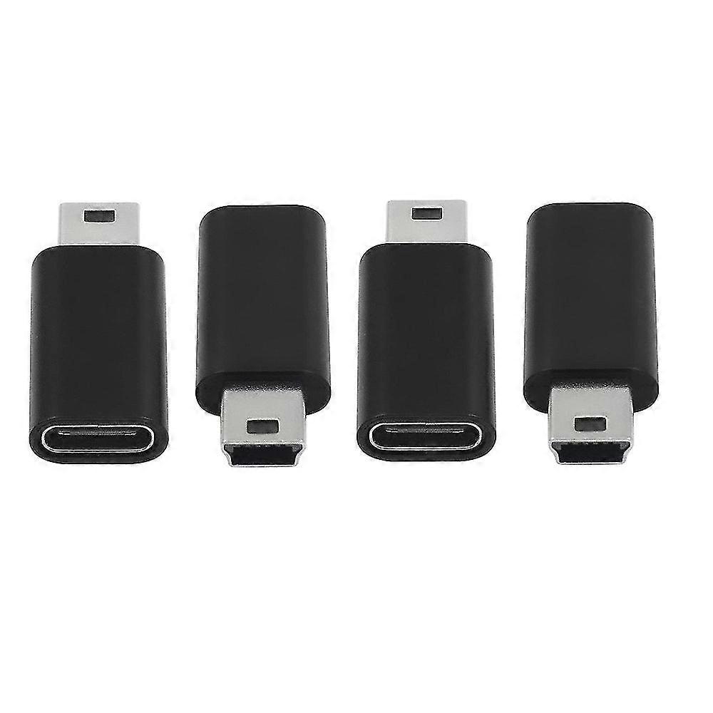 4 Stück USB C auf Mini USB 2.0 Adapter Typ C Buchse auf Mini USB Stecker Convert Adapter für MP3-Player Dashcam