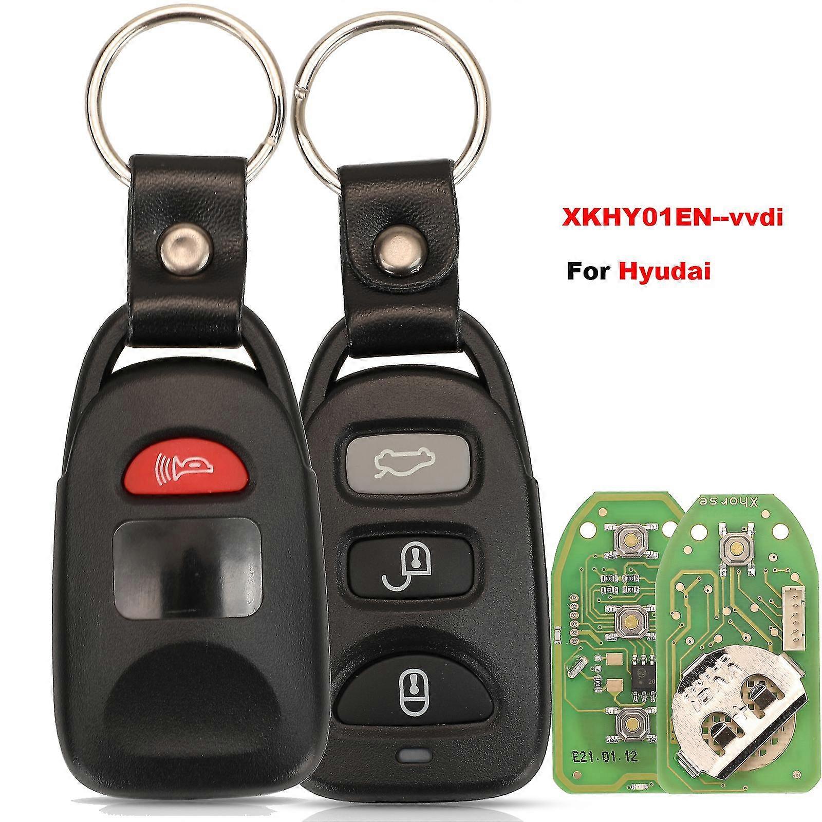 Xkhy01en Wire Remote Car Key For Hyundai 3+1 Buttons English Version Vvdi 4buttons